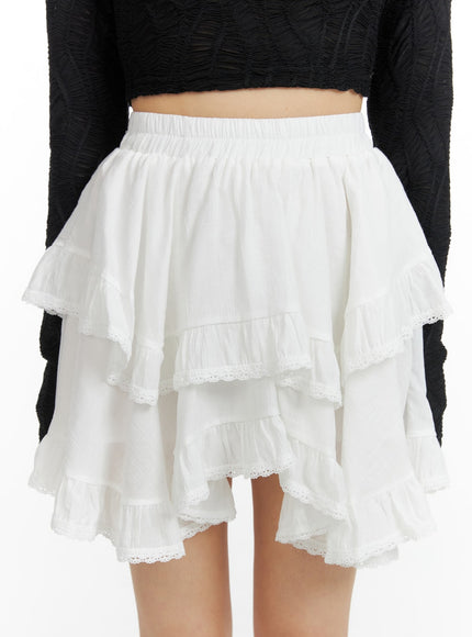 frill-banded-lace-mini-skirt-cf422