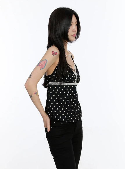 lace-trim-polka-dot-halter-top-ca507