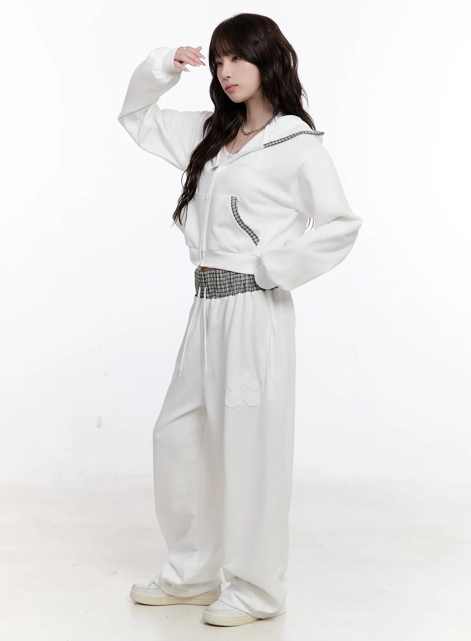 plaid-waist-wide-leg-sweatpants-cs530