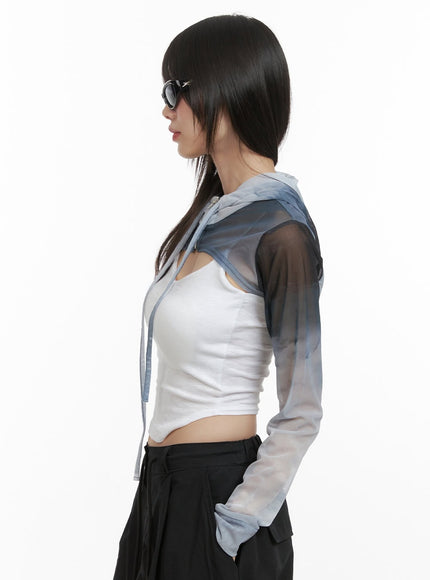 gradient-graphic-mesh-hooded-bolero-cy414