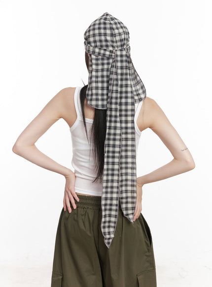 plaid-print-hair-scarf-cy520