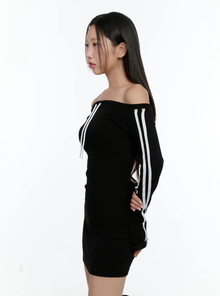 sporty-off-shoulder-knit-dress-cs518
