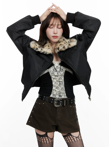 leopard-print-fur-collar-bomber-jacket-in525