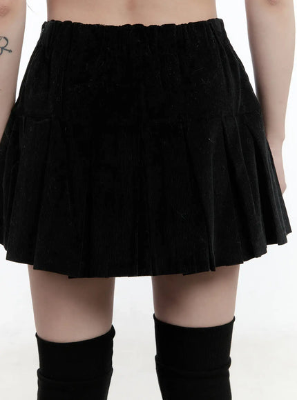 corduroy-button-pleated-mini-skirt-cn525