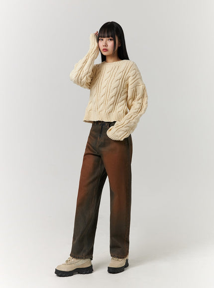 mid-waist-washed-button-wide-leg-jeans-cj405