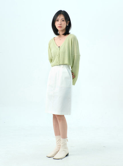 網布上衣和開衫套裝 OY317