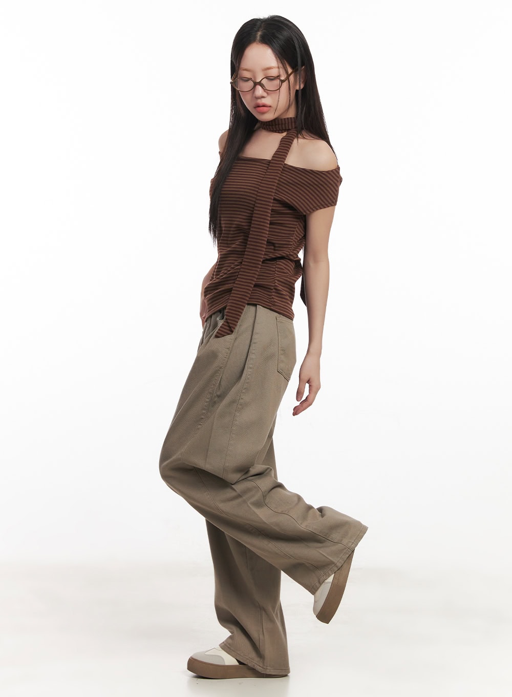 stripe-off-shoulder-top-with-scarf-ca521