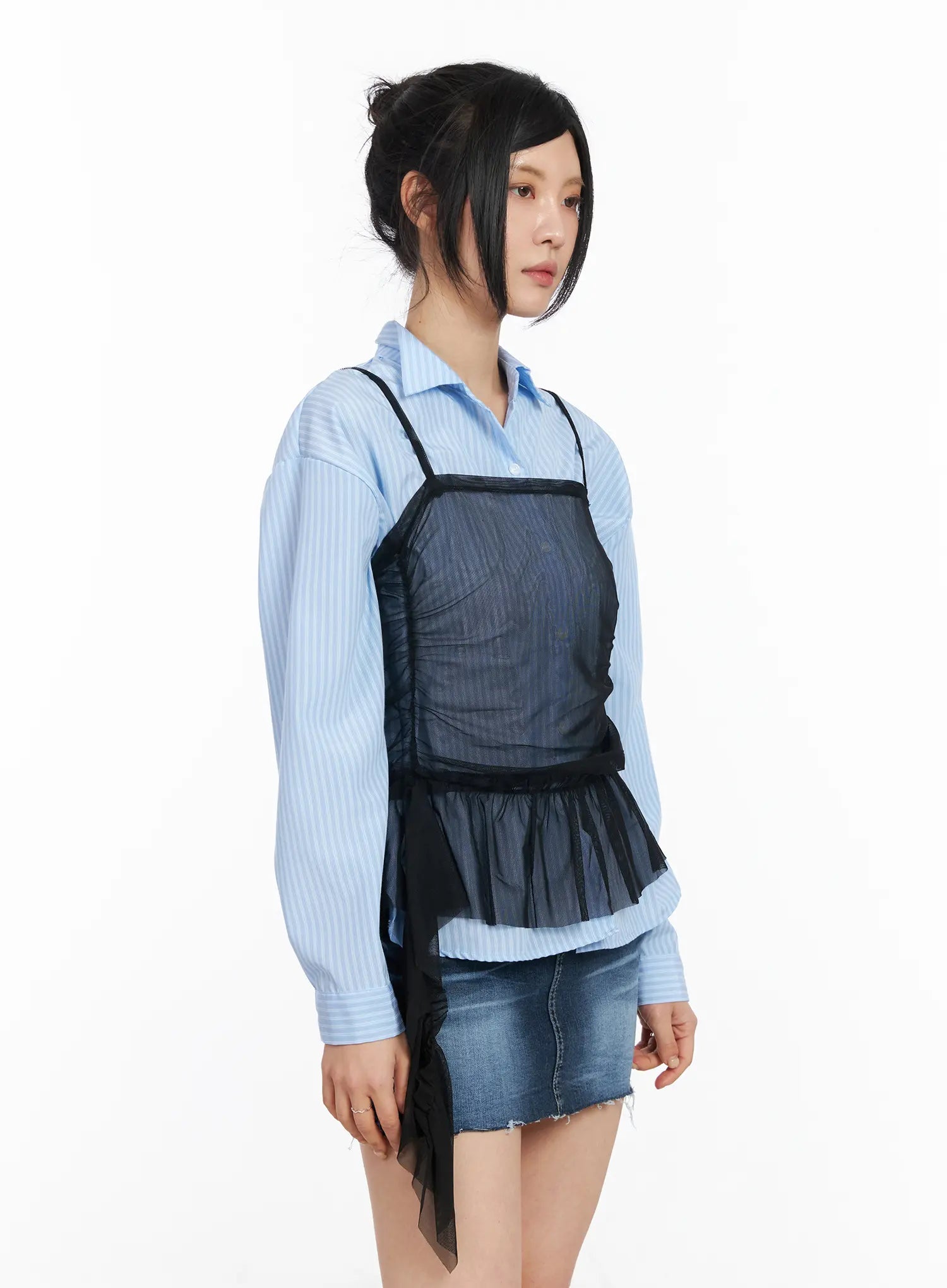 chic-layered-bustier-top-cm516 / Black