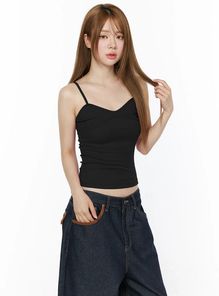 sweetheart-neckline-cami-top-cu511 / Black