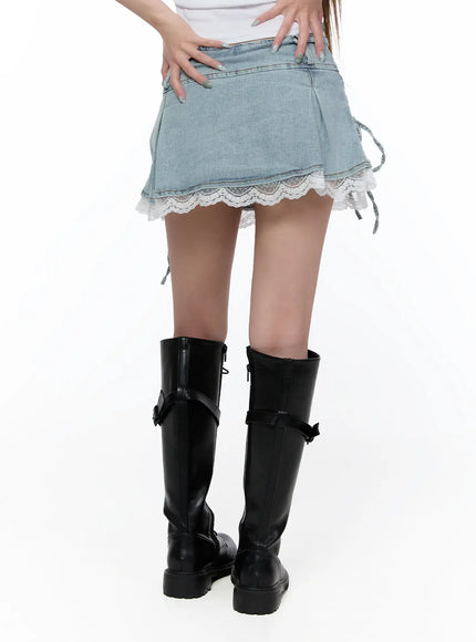 lace-trim-denim-mini-skirt-ca520