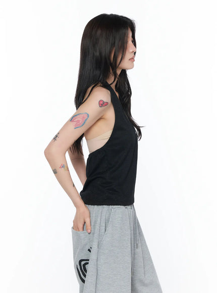 button-detail-polka-dot-halter-top-ca524