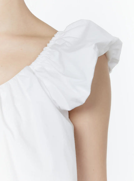 puff-sleeve-tie-front-blouse-iy511