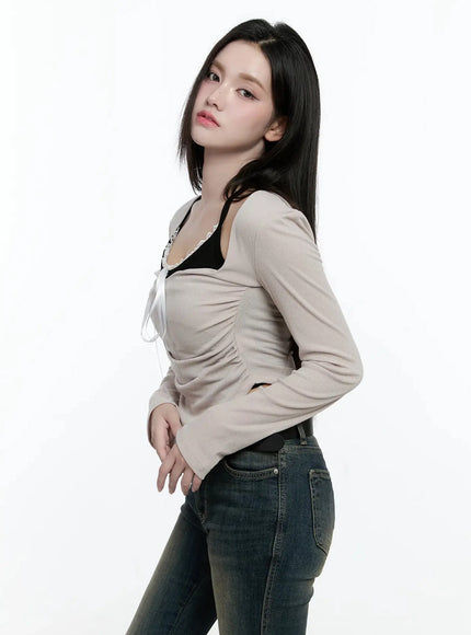 ribbed-halterneck-shirred-long-sleeve-top-io520