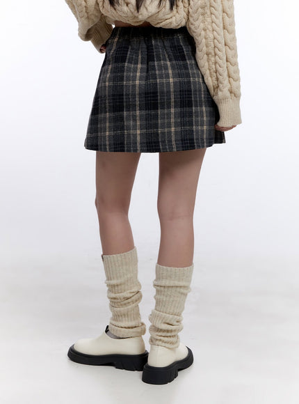 checkered-pleated-winter-mini-skirt-cj513