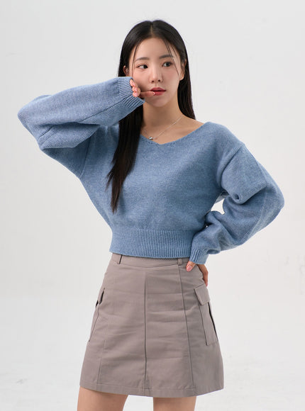 v-neck-puff-sleeve-sweater-os302