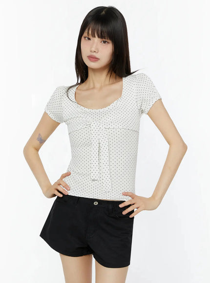 polka-dot-puff-sleeve-top-iu518