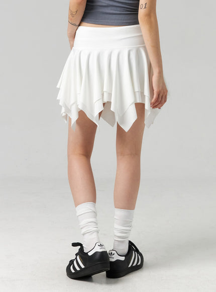 layered-ruffle-mini-skirt-cl324