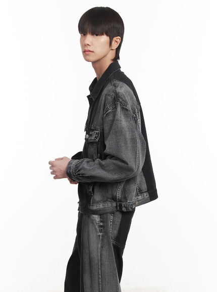 mens-buttoned-washed-denim-jacket-black-im519