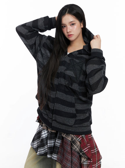 star-patch-striped-zip-up-is525