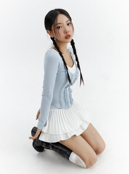 round-neck-lace-up-long-sleeve-cj423