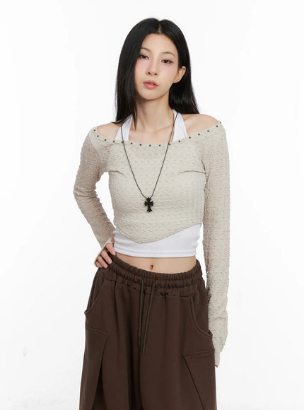cropped-eyelet-long-sleeve-top-cg525