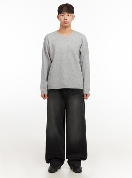 mens-essential-gray-v-neck-sweater-if517