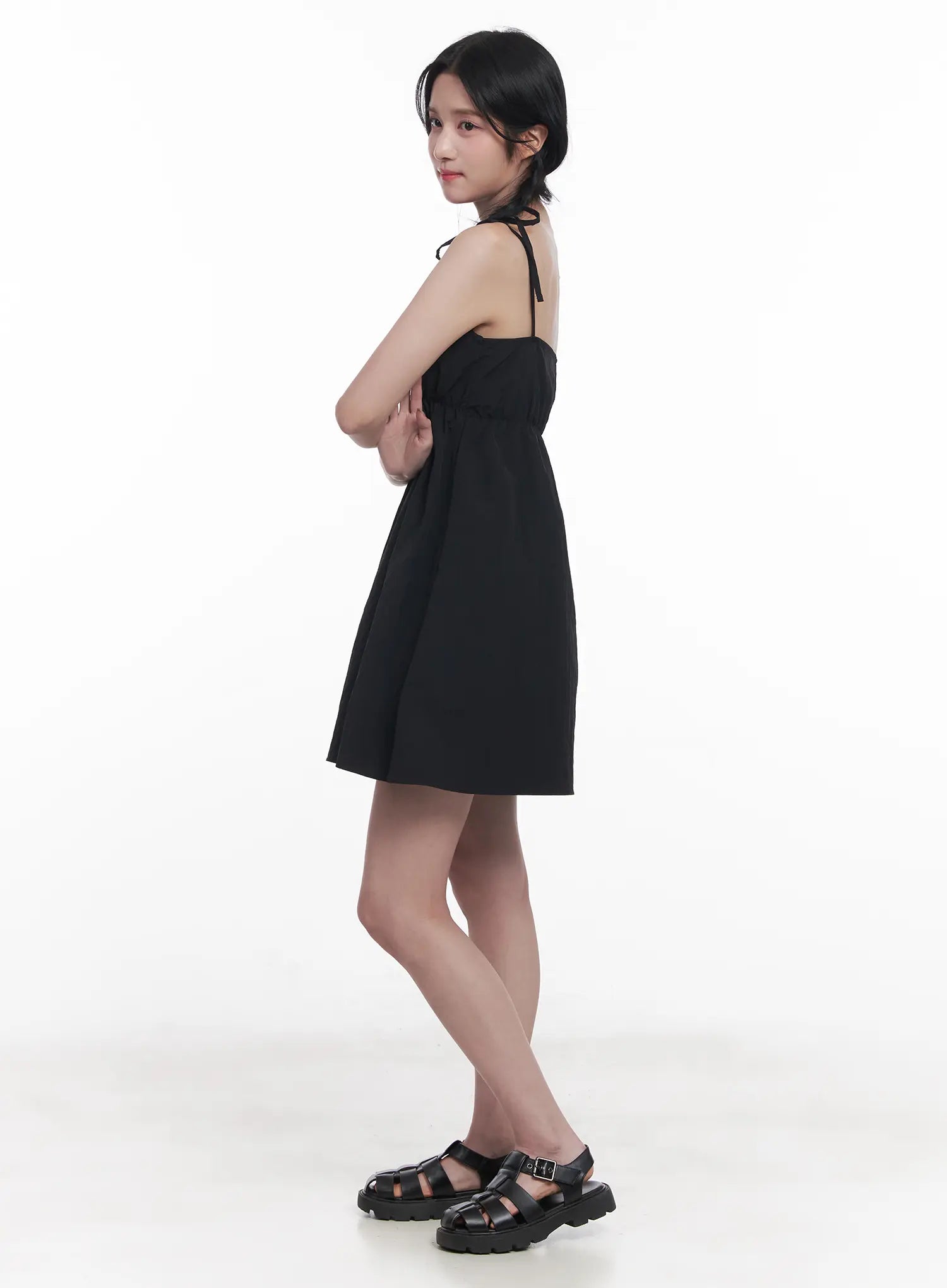 flared-ribbon-tie-mini-dress-cu525