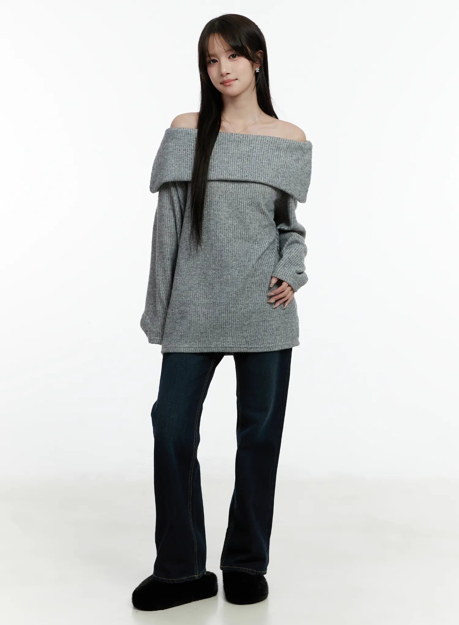 fleece-ribbed-off-shoulder-knit-top-cd523