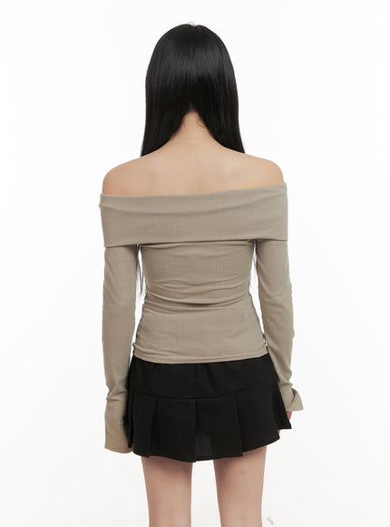 shirred-off-shoulder-blouse-cd409