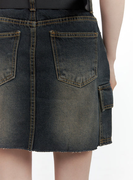 destroyed-hem-cargo-denim-mini-skirt-ca402