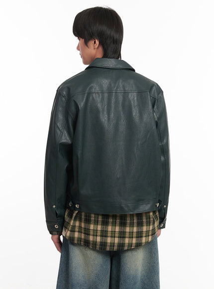 mens-faux-leather-collared-trucker-jacket-ia511