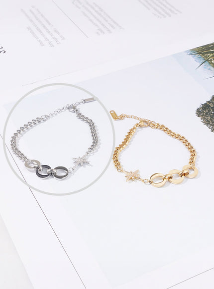 glow-star-chain-bracelet-ia517 / Silver