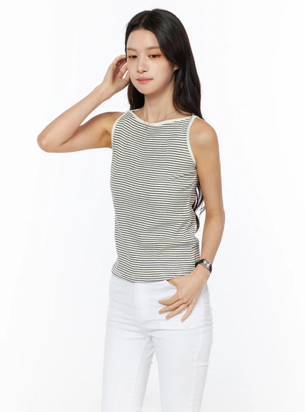 striped-boat-neck-tank-top-cu522 / White