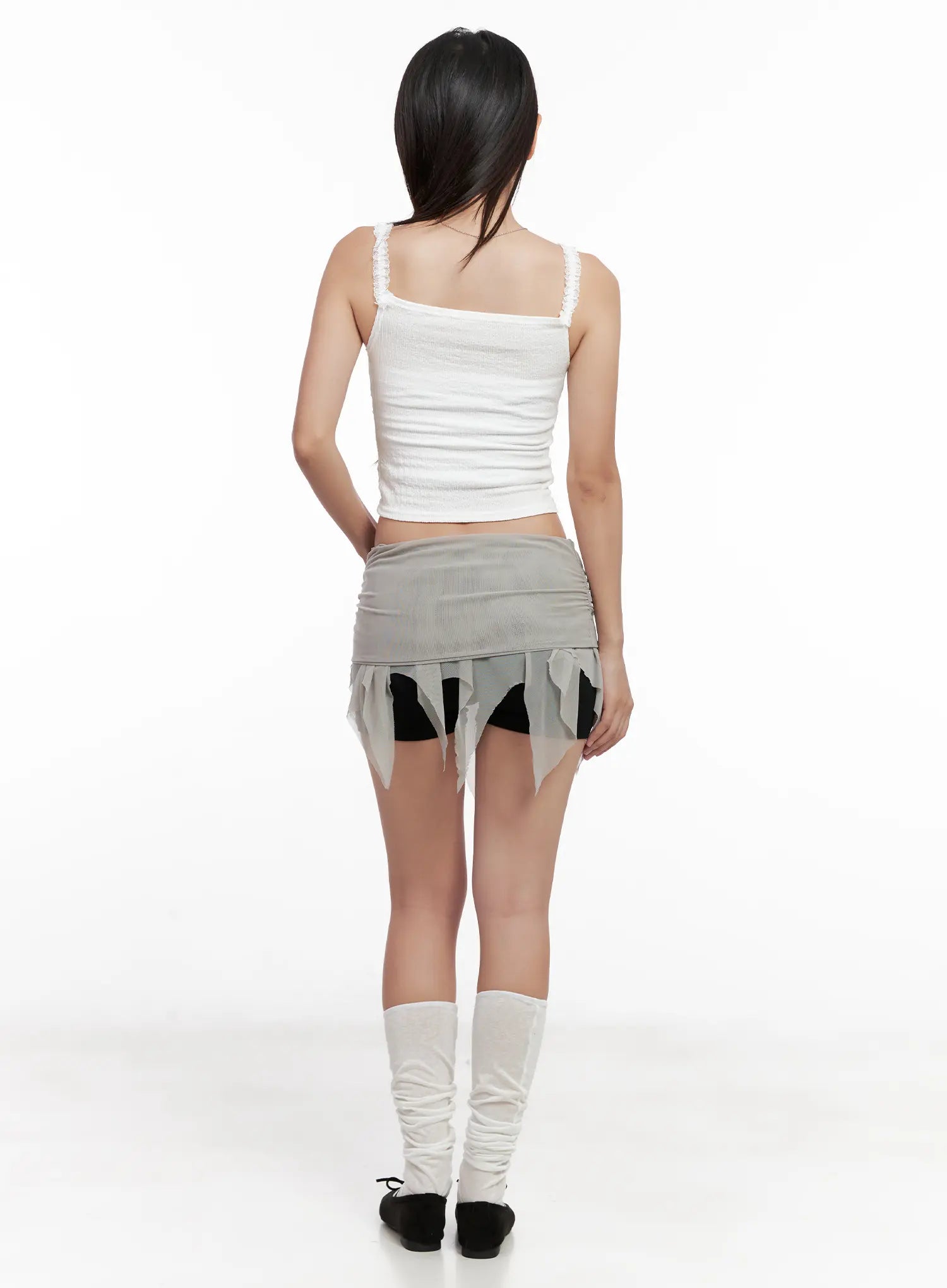 sheer-frill-asymmetric-mini-skirt-cl518