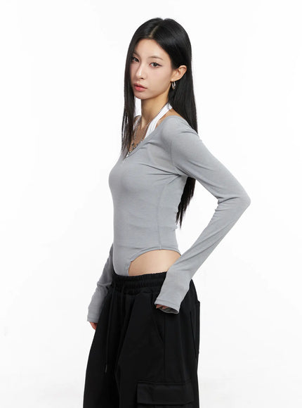 grey-long-sleeve-bodysuit-cc1109