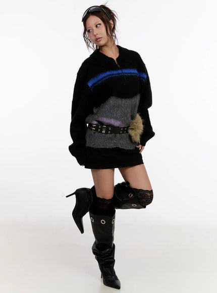 oversized-multi-color-half-zip-knit-sweater-cn527