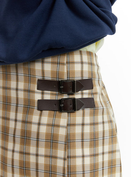 checkered-buckle-mini-skirt-of415