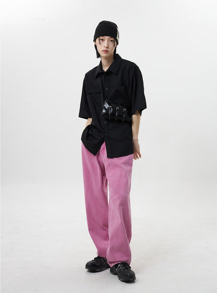 Wide Pink Pants Unisex CY319