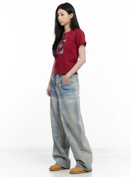 star-print-casual-tee-cl501