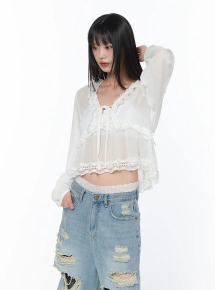 sheer-lace-v-neck-ruffle-blouse-ca528