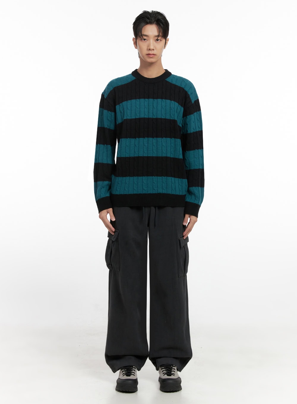 mens-stripe-cable-knit-sweater-id413