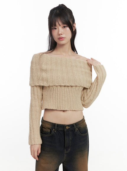 slim-fit-off-shoulder-sweater-id402