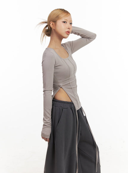 side-slit-long-sleeve-top-cj507