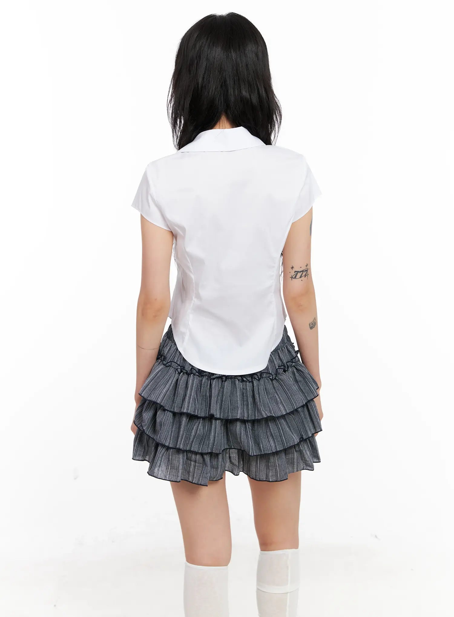 v-cut-short-sleeve-collared-shirt-cl528