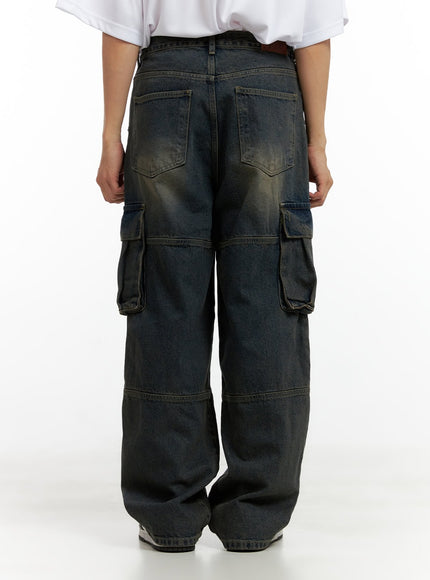 mens-wide-fit-cargo-stitch-denim-jeans-cl429