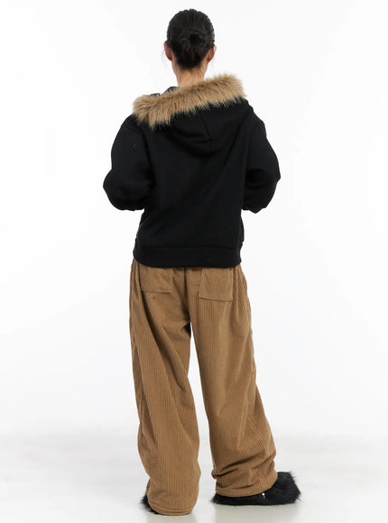 textured-fleece-baggy-pants-cd505
