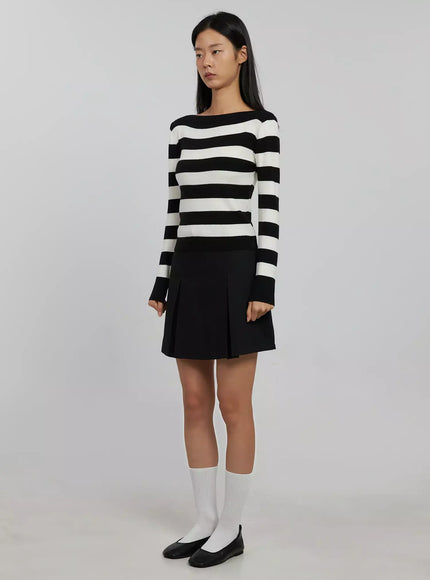 pintuck-mini-skirt-ij508