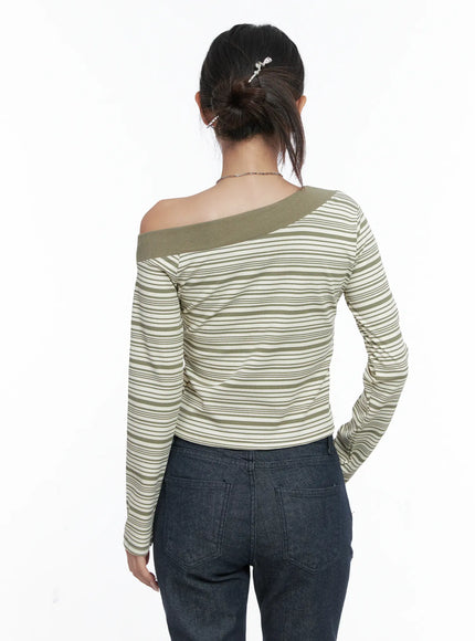 stripe-off-shoulder-long-sleeve-top-cs502