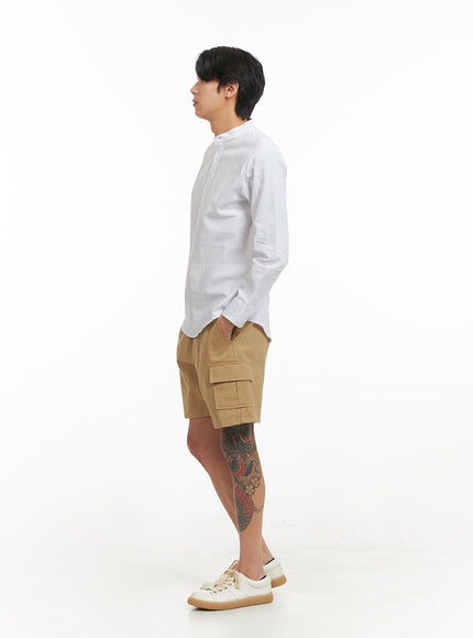 mens-cargo-pocket-shorts-beige-iy424