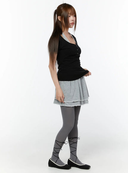 lace-trim-layered-mini-skirt-cy519